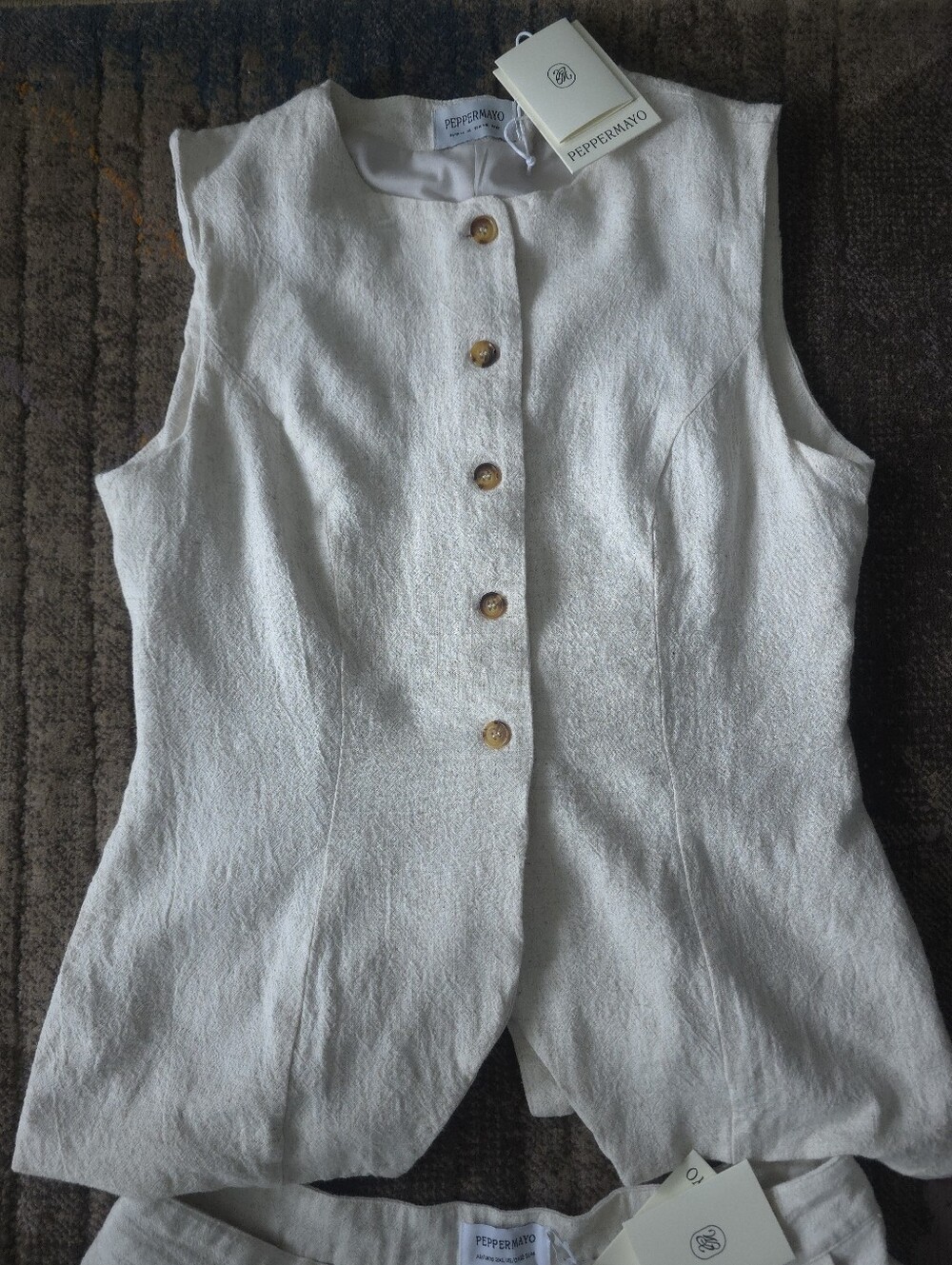 Peppermayo Born For Bordeaux Linen Blend Two Piece Set - Picture 3 of 11